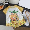 thumbnail image 2 of UAYOTSE Toddler Baby Boy Summer Outfit Lovely T-Shirts Top Shorts Set Infant Boy Summer Clothes 6 12 18 Months 2T 3T Sets,Sizes 6-12 Months, 2 of 7