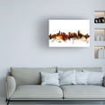 thumbnail image 2 of Trademark Fine Art Michael Tompsett Cincinnati Ohio Skyline III Canvas Wall Art - 16x24, 2 of 5