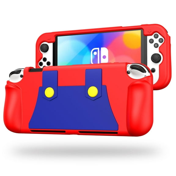 KENOBEE Silicone Case Compatible with Nintendo Switch OLED Model 2021, Soft Lightweight Ergonomic Grip Protective Cover with Shock-Absorption and Anti-Scratch Design for Switch OLED Console 7.0"