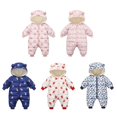 thumbnail image 4 of Hotiary Newborn Baby Boys Girls Cozy Zipper Snowsuit Infants Winter Warm Snow Clothes Cartoon Printed Romper Hooded Jumpsuit  Coat, Size 0-12 Months, 4 of 5