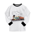 thumbnail image 5 of CAICJ98 Toddler Boys Pajamas Train Sleepwear Little Kids Long Sleeve Soft Cotton 2 Piece Pjs Set (4-5 T,Red), 5 of 9
