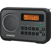 Sangean Portable AM/FM Radio, Black, PR-D18BK