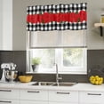 thumbnail image 4 of Valentine's Day Curtain Valances for Windows, Kitchen Valance Window Treatments Panel 2 Pack, Red Rose Flowers Buffalo Plaid Romantic Rod Pocket Short Curtains for Bathroom Bedroom 60 x 18 Inch, 4 of 8
