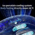 thumbnail image 4 of 4000mAh Hanging Neck Fan Portable Air Conditioner Type-C USB Rechargeable Air Cooler 5 Speed Electric Fan(Blue), 4 of 5