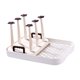 thumbnail image 2 of Estante para secar botellas, escurridor de vasos, capacidad para 6 tazas, soporte para almacenamiento de té Blanco crema, 2 of 9