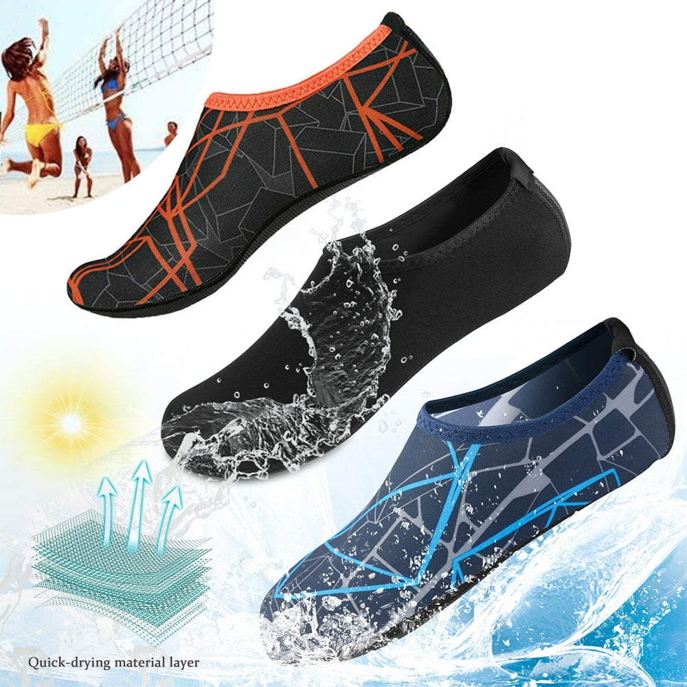 Water Shoes for Womens Mens Barefoot Quick-Dry Aqua Socks for Beach Swim Surf Yoga Exercise New Translucent Color Soles 