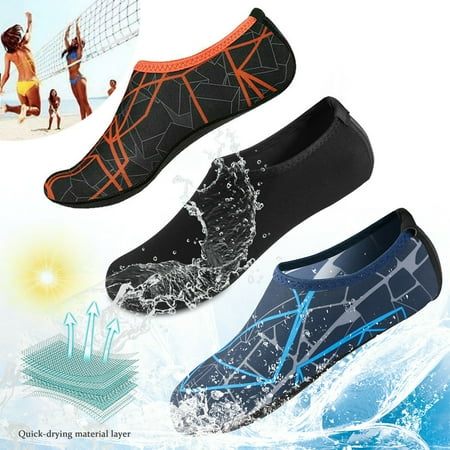 

Water Shoes for Womens Mens Barefoot Quick-Dry Socks for Beach Swim Surf Yoga Exercise Black/XL