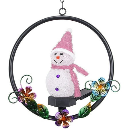 

Snowman Decorative Wind Chime Light Solar Powered Hanging for Christmas Outdoor