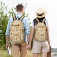 thumbnail image 4 of Disketp Groovy Hippie Flower Mushrooms Mochila de Lona Estampada, Mochila Escolar de Viaje Ligera para Estudiantes y Portátil-Small, 4 of 5