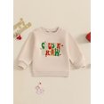thumbnail image 4 of Kids Toddler Girls Boys Sweatshirt, 6 12 18 24 Months 2T 3T 4T 5T 6T 7T 8T 9T 10T 11T Long Sleeve Crew Neck Embroidery Letters Gingerbread Man Hoodie Pullover Christmas Costume for Boys Girls, 4 of 9