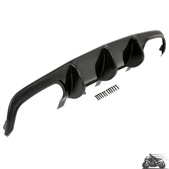 Lower Rear Diffuser Bumper Lip Shark Fin For Mercedes-Benz W204 C-Class 2008-11