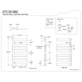 thumbnail image 2 of Kingston Brass DTC351980 Metzinger 36" x 20" Aluminum Wall Mount Towel Rack, Matte Black, 2 of 4