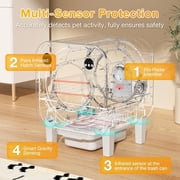 Automatic Cleaning Cat Litter Box 69L Smart Kitty Litter box Self cleaning with Odor Purification System and Waste Bag APP Control Health Monitoring