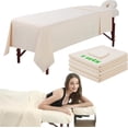 thumbnail image 1 of Juego de sábanas de masaje de 3 piezas, 2 juegos de fundas de cama de masaje de microfibra, suave, impermeable y a prueba de aceite, reutilizables para tatuajes de belleza de spa, incluye funda de, 1 of 1