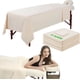 thumbnail image 1 of Juego de sábanas de masaje de 3 piezas, 2 juegos de fundas de cama de masaje de microfibra, suave, impermeable y a prueba de aceite, reutilizables para tatuajes de belleza de spa, incluye funda de, 1 of 3