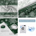 thumbnail image 4 of Green Christmas Snowflake Blackout Curtains for Bedroom/Living Room, Thermal Insulated Kitchen Curtains, Xmas Snowflake Winter Striped Grommet Darkening Window Treatment Drapes 52"x63"x2, 4 of 8