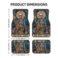 thumbnail image 2 of Salouo Coffee-Drinking Skull for Car Floor Mat Set of 4–Car Carpet Mats - Car Mats with Anti-Slip Backing & Driver Heel Pad Universal Fit for Cars, Trucks, SUVs, and Vans, 2 of 6