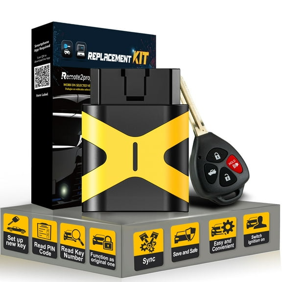 Car Keyless Entry Remote Control Self Programmable Key Fob Replacement for 2006-2010 Toyota Rav4/2007-2012 Toyota Yaris with FCC: HYQ12BBY