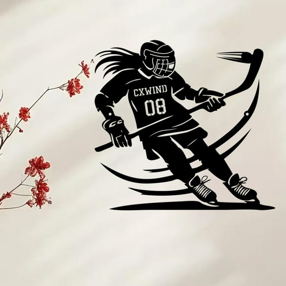 Custom Personalized Hockey Player Name Sign, Female Ice Hockey Metal Sign, Female Hockey Sign, Gift for Hockey Player