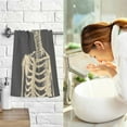 thumbnail image 7 of Yayeee 100% Cotton Hand Towels for Bathroom 16" x 28" Kitchen Towel, Black Skeleton, 7 of 7