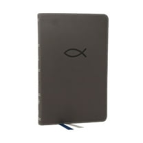 Nkjv, Thinline Bible Youth Edition, Leathersoft, Gray, Red Letter Edition, Comfort Print (Hardcover)