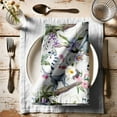 thumbnail image 1 of Vargottam Designer Cotton Canvas Napkins - Set of 12, 20-Inch, White Animal Pattern, Durable & Absorbent Cloth Napkins for Dining, Parties, and Home Decor - Machine Washable, 1 of 7