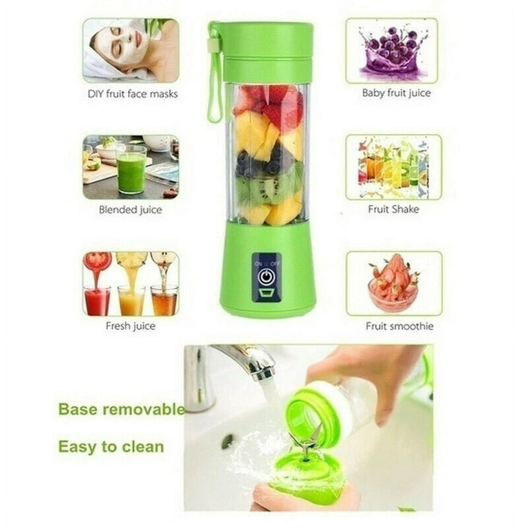 1pc, New Juicer Portable, With 2 Cups, USB Rechargeable Mini Blender Fresh  Juicing Cup, Personal Size Blender For Smoothies And Shakes, Home Fruit Ble