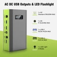 thumbnail image 3 of Batería externa ZeroKor, 24000 mAh, 65 W, toma de corriente alterna, 110 V, portátil, 3 of 9