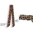thumbnail image 3 of INSPIRE CHIC Women's 2Pcs Skinny Scarf Leopard Printed Long Neckerchief Hairband Neck Scarf Light Brown&Brown, 3 of 5