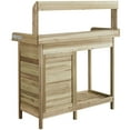 thumbnail image 2 of Alden design Light Green Fir, Wood and Metal Potting Bench, 2 of 8