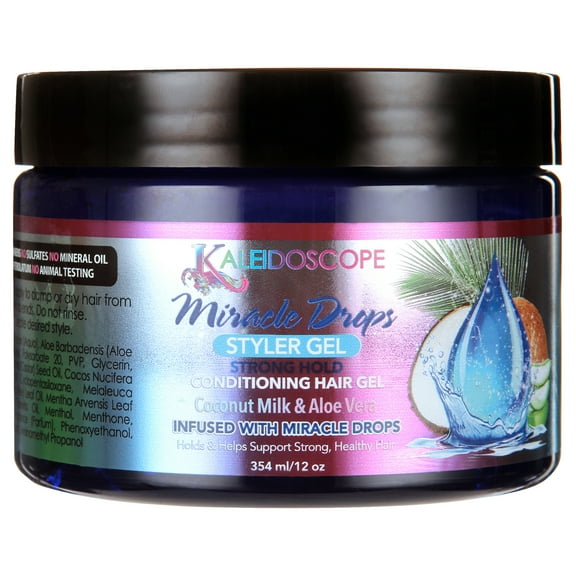 Kaleidoscope Miracle Drops Styler Gel,12 oz., Frizz Contol, Moisturizing, Unisex, All Hair Types