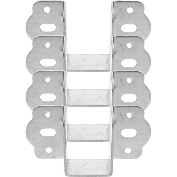 Topbathy U Shape Bed Support Bracket 4Pcs Stainless Steel Bed Frame Fixer for Bunk Bed and Headboard Universal Use