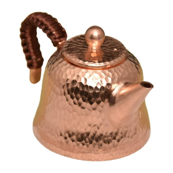 Siruishop Brass Teapot Chinese Traditional Teapot Coffee Pot for Hiking Outdoor Picnic