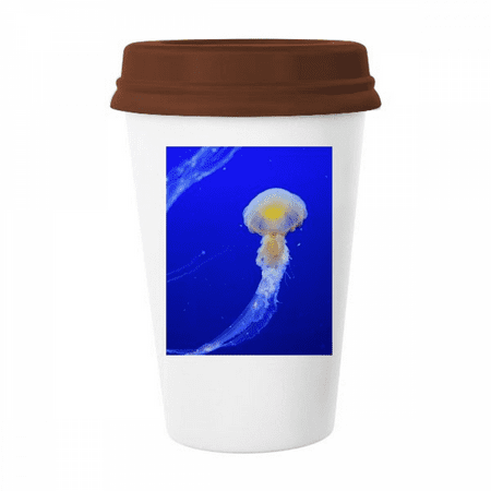 

Ocean Jellyfish Science Nature Picture Mug Coffee Drinking Glass Pottery Cerac Cup Lid