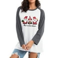 thumbnail image 5 of Anbech Cute Christmas Sweatshirt Women's Long Sleeve Raglan Pullover Graphic Letter Xmas Color Stitching Tee Shirts, 5 of 5