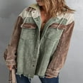 thumbnail image 4 of POINTERTECK Womens Corduroy Shacket Jacket Long Sleeve Button Down Color Block Hooded Coat with Pockets, 4 of 7