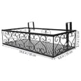 thumbnail image 2 of Soimiss 1Pc Black Balcony Flower Stand Iron Basket for Hanging Railing Planter Holder, 2 of 8