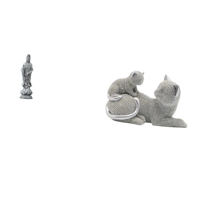 Estatua de Guan Yin,Estatua de Guan Yin para decoración del hogar.,Escultura de Kuanyin,figurita,decoración china,regalos,Figura de escritorio,Estatua de gato,linda