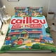 thumbnail image 1 of Caillou Conjunto de sábanas temático, trío de piezas, cómodo y amigable con la piel, diseño único, regalo de decoración para el hogar para familiares, amigos y fans,135cm *200cm, 1 of 6