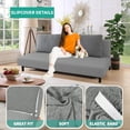 thumbnail image 3 of Funda para futón con diseño de Jacquard de Alta Elasticidad, sin Brazos, para sofá Cama, Protector Antideslizante para Muebles con Fondo elástico, 3 of 4