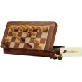 thumbnail image 4 of SouvNear 10.5" Wood Chess Set - Handmade Premium Magnetic Folding Chess Board - Wooden Travel Staunton Chess Game with Built in Storage, 4 of 4