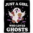 thumbnail image 4 of Ghosts Blanket Gift for Boys Girls, Halloween Throw Blanket Spooky Gifts for Kids Decor Bats Plush Soft Lightweight Flannel Fleece Spider Webs Skull Blankets for Sofa Bed Chair 50x40In Kid, 4 of 6