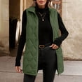 thumbnail image 6 of FAIWAD Women's Long Puffer Vest Quilted Sleeveless Zip Up Jacket Lightweight Stand Collar Casual Fall Winter Layering Outerwear, 6 of 9