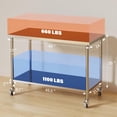 thumbnail image 2 of Table de Travail en Acier Inoxydable 48"x24"x35 Pouces, Table de Préparation Robuste Certifiée NSF avec Tablette Inférieure Réglable et Roulettes Verrouillables, Tables Métalliques Commerciales pour Cuisine, Restaurant, Maison, Hôtel, Poste de Travail, 2 of 7