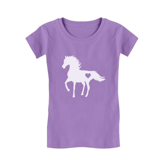 Tstars Girls Horse Gifts for Horse Lovers Love Horses Toddler Kids Horse Shirts Horse Clothes Birthday Horse Gifts for Girls Fitted T Shirt