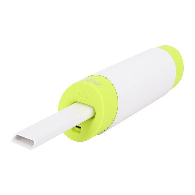 Mini soplador de mano USB, aspiradora barredora de doble propósito para el hogar (blanco + verde)