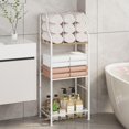 thumbnail image 4 of CozyNestF Free Standing Towel Rack - 3 Tier Towel Racks for Bathroom with M-Shaped Dividers, Durable Metal Towel Holder, Pool Towel Rack, Space-Saving Towel Storage Organizer, Modern Bath Towel Shelf, 4 of 18