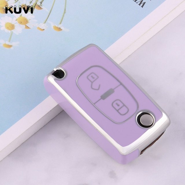 New TPU Car Remote Key Case Cover Shell For Peugeot 107 207 307 308 407 607 3008 5008 For Citroen Xsara Picasso C5 C6 C8 Keyless