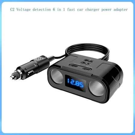 6 in 1 fast car charger power adapter Socket splitter for Phone Pad GPS