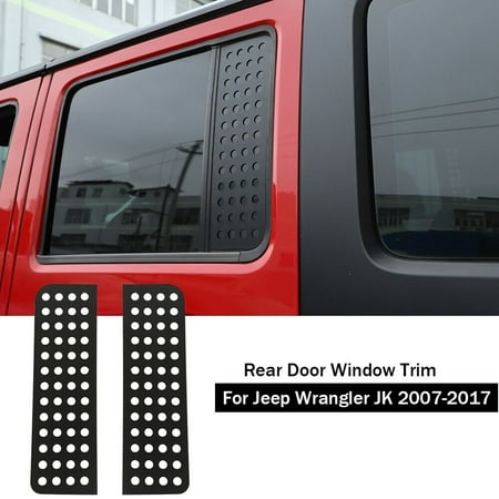 Garniture de couverture de décalcomanies de bande de verre de fenêtre de  porte arrière de voiture pour Jeep Wrangler Jk A 07-17